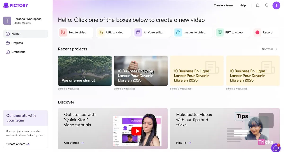 Visuel de comparaison Pictory